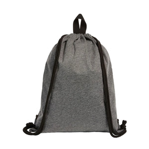 Drawstring Bag Jersey grigio - personalizzabile con logo