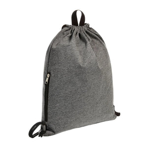 Drawstring Bag Jersey grigio - personalizzabile con logo