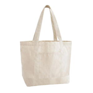 EarthAware Organic Varsity Shopper beige - personalizzabile con logo