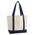 EarthAware Organic Varsity Shopper blu navy - personalizzabile con logo