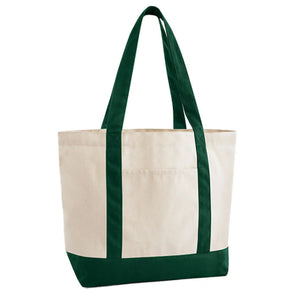 EarthAware Organic Varsity Shopper verde - personalizzabile con logo