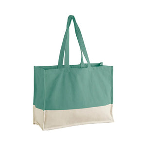 EarthAware® Shopper Organic contrasto azzurro - personalizzabile con logo
