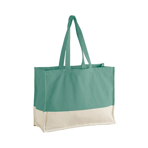 EarthAware® Shopper Organic contrasto azzurro - personalizzabile con logo