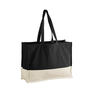 EarthAware® Shopper Organic contrasto nero - personalizzabile con logo