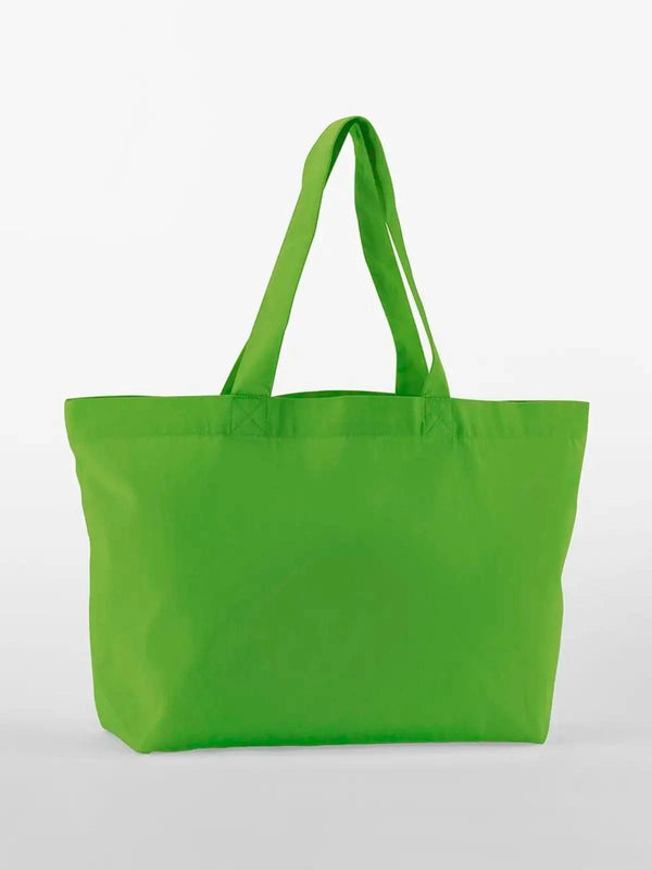 EarthAwareÂ® Organic Twill Shopper verde calce - personalizzabile con logo