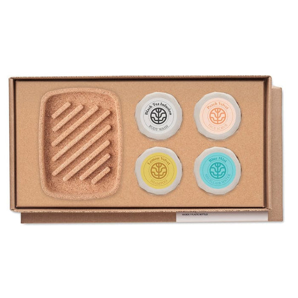 Eco set regalo di bellezza 4 pezzi beige - personalizzabile con logo