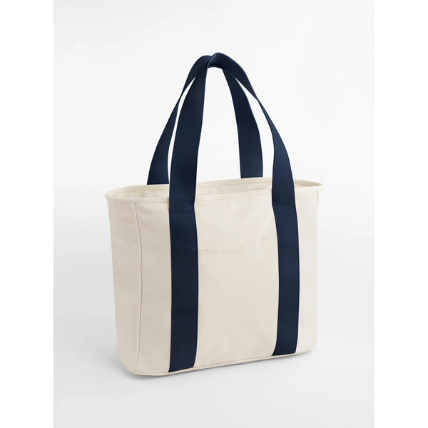 Edit Canvas Tote natural/navy - personalizzabile con logo