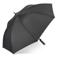 Emerantia 190T Pongee 23" Ombrello a bastone Apertura automatica Nero - personalizzabile con logo