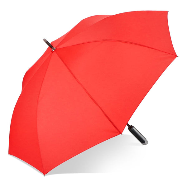 Emerantia 190T Pongee 23" Ombrello a bastone Apertura automatica Rosso - personalizzabile con logo