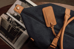 Etichetta bagagli VINGA Bosler RCS marrone - personalizzabile con logo