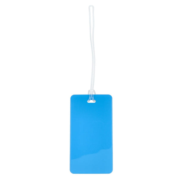 Etichetta bagaglio azzurro - personalizzabile con logo
