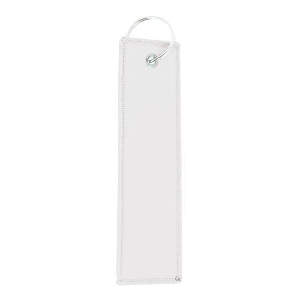 Etichetta bagaglio con portachiavi Bianco - personalizzabile con logo