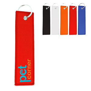 Etichetta bagaglio con portachiavi - personalizzabile con logo