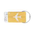 Etichetta bagaglio in alluminio plane oro - personalizzabile con logo