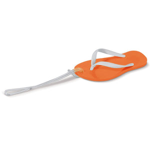 Etichetta bagaglio Slipper Arancione - personalizzabile con logo