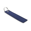 Etichetta portachiavi tessuto blu navy - personalizzabile con logo