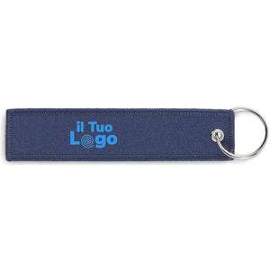 Etichetta portachiavi tessuto - personalizzabile con logo