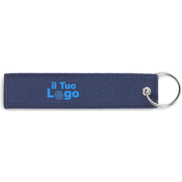 Etichetta portachiavi tessuto - personalizzabile con logo
