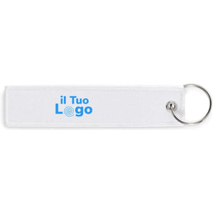 Etichetta portachiavi tessuto - personalizzabile con logo