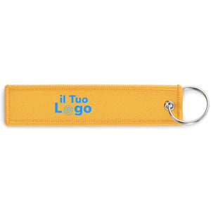 Etichetta portachiavi tessuto - personalizzabile con logo