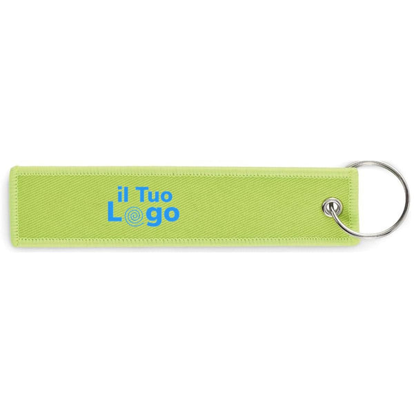 Etichetta portachiavi tessuto - personalizzabile con logo