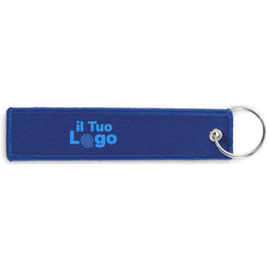 Etichetta portachiavi tessuto - personalizzabile con logo