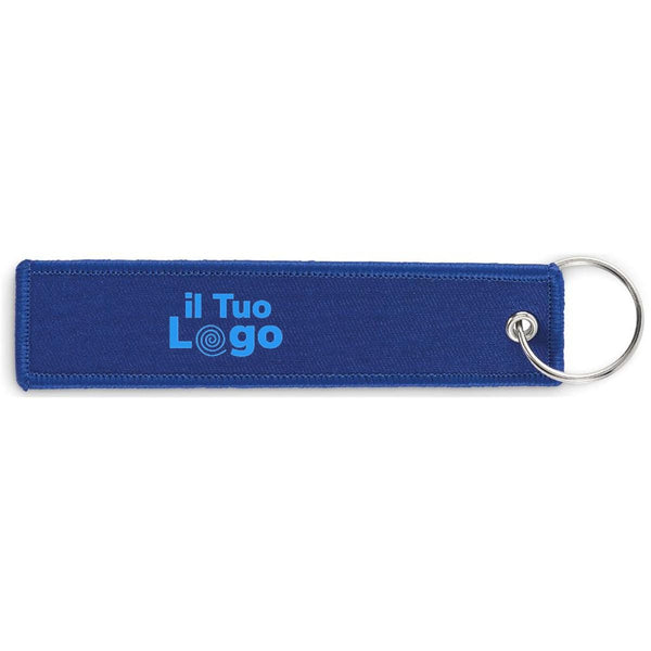 Etichetta portachiavi tessuto - personalizzabile con logo