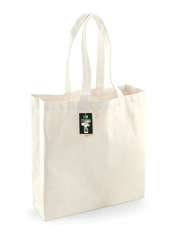 Fairtrade cotton classic shopper natural - personalizzabile con logo