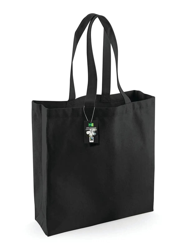 Fairtrade cotton classic shopper nero - personalizzabile con logo