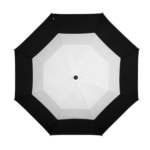 Ombrello manuale antivento ECO Bianco e nero - personalizzabile con logo
