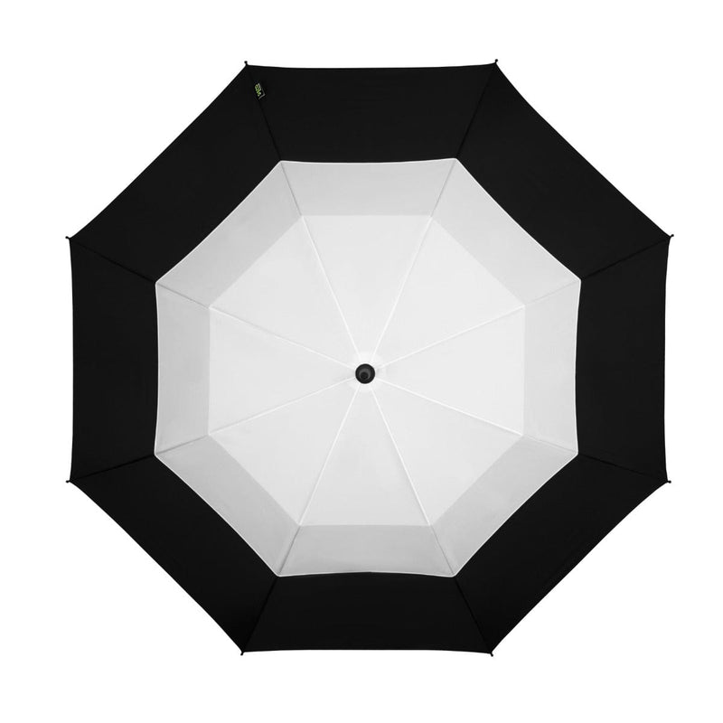 Ombrello manuale antivento ECO Bianco e nero - personalizzabile con logo