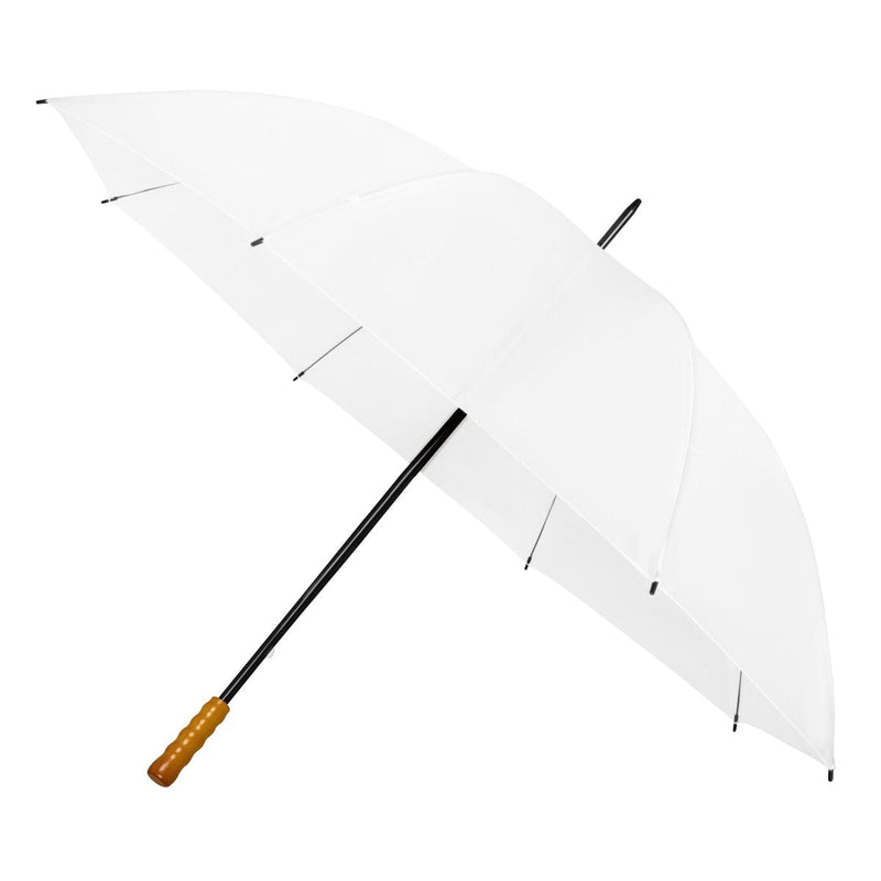Ombrello da golf manuale Bianco - personalizzabile con logo