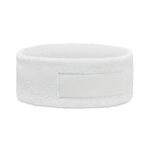 Fascia capelli in policotone Bianco - personalizzabile con logo