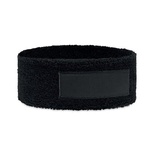 Fascia capelli in policotone Nero - personalizzabile con logo