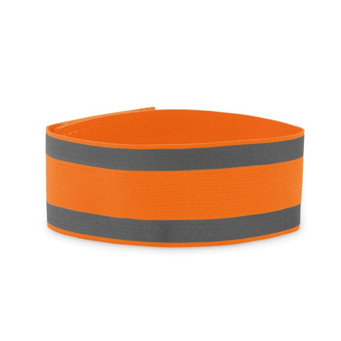 Fascia da braccio in licra arancione - personalizzabile con logo