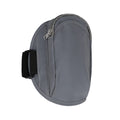 Fascia da braccio sportiva riflettente con custodia per oggetti di valore Grigio - personalizzabile con logo