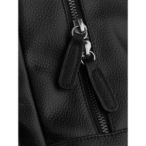 Faux Leather Fashion Backpack nero - personalizzabile con logo