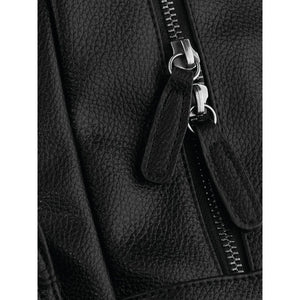Faux Leather Fashion Backpack nero - personalizzabile con logo