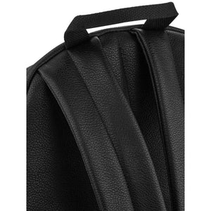 Faux Leather Fashion Backpack nero - personalizzabile con logo