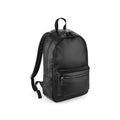 Faux Leather Fashion Backpack nero - personalizzabile con logo