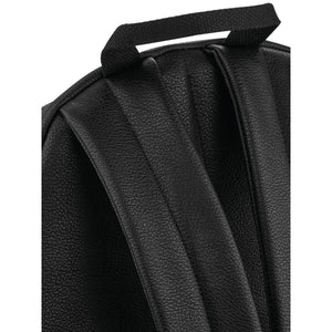 Faux Leather Fashion Backpack nero - personalizzabile con logo