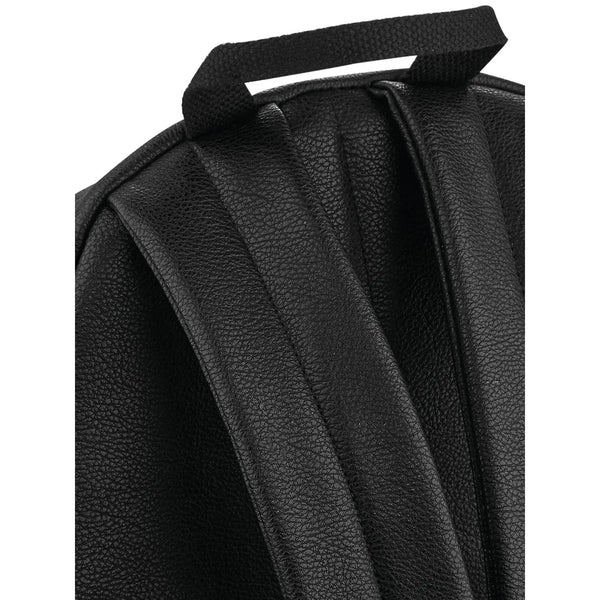 Faux Leather Fashion Backpack nero - personalizzabile con logo
