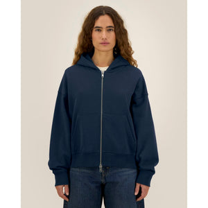 Felpa A Zip Con Cappuccio Unisex Boxy Fronter - personalizzabile con logo