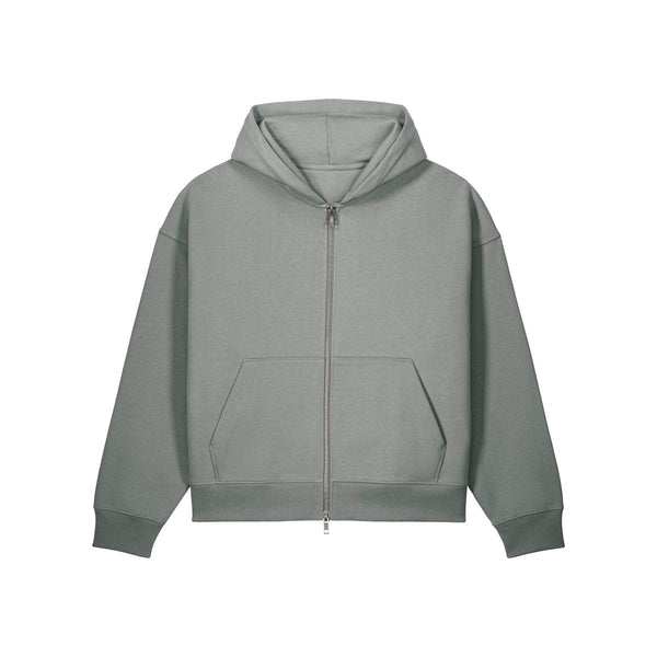 Felpa A Zip Con Cappuccio Unisex Boxy Fronter - personalizzabile con logo