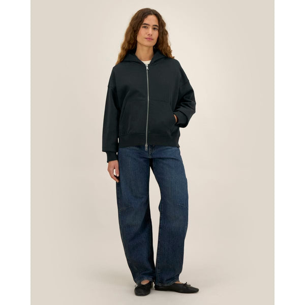 Felpa A Zip Con Cappuccio Unisex Boxy Fronter - personalizzabile con logo