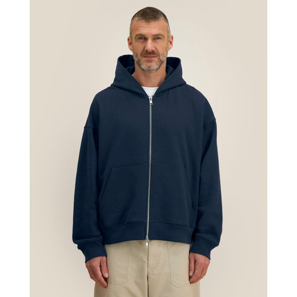 Felpa A Zip Con Cappuccio Unisex Boxy Fronter - personalizzabile con logo