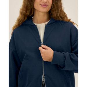 Felpa A Zip Con Cappuccio Unisex Boxy Fronter - personalizzabile con logo