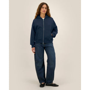 Felpa A Zip Con Cappuccio Unisex Boxy Fronter - personalizzabile con logo