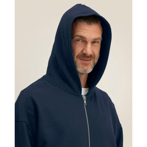 Felpa A Zip Con Cappuccio Unisex Boxy Fronter - personalizzabile con logo