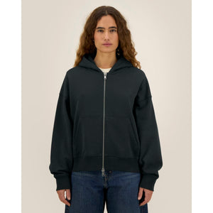 Felpa A Zip Con Cappuccio Unisex Boxy Fronter - personalizzabile con logo